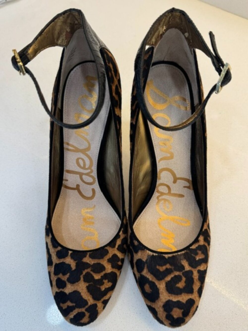 Sam Edelman "Clara" Leopard print (hair) Dress Pumps sz 11 4 1/4' heel